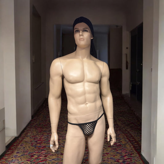 Men's Black Sexy Fishnet Thong Underwear