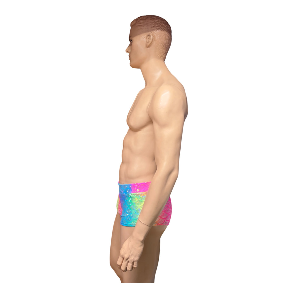 Men’s Holographic Scale Booty Shorts - Handmade