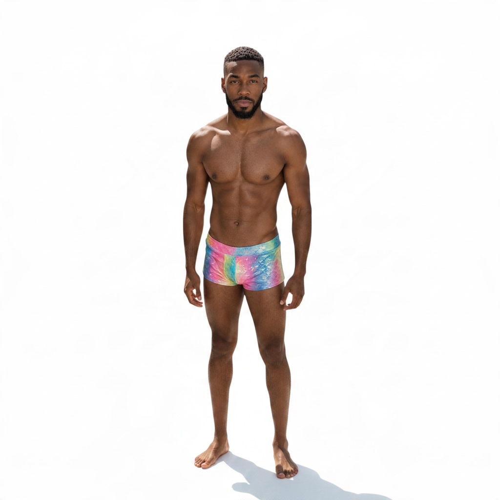 Men’s Holographic Scale Booty Shorts - Handmade