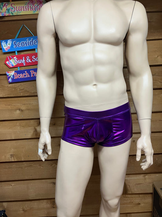 Men's purple booty shorts