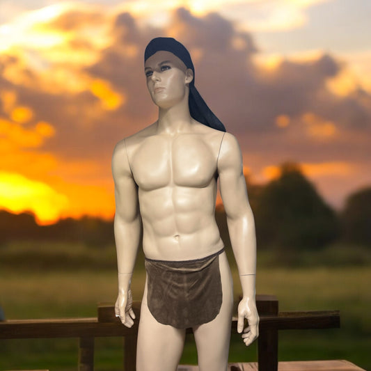 Faux Leather Loincloth & Thong Combo