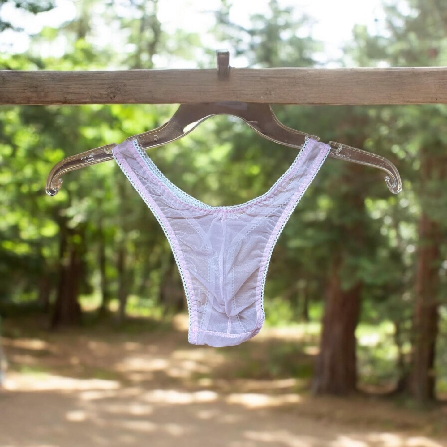 Men's Sheer Pink Thong - Sexy and Comfortable Underwear