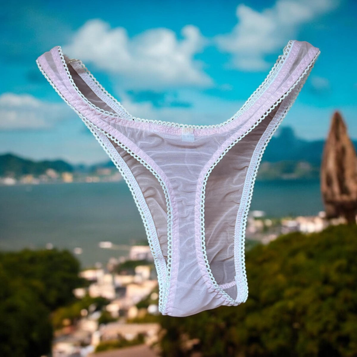 Men's Sheer Pink Thong - Sexy and Comfortable Underwear