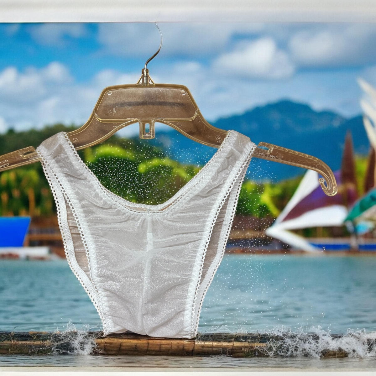 Transparent Men's Underwear in White - Breathable Briefs