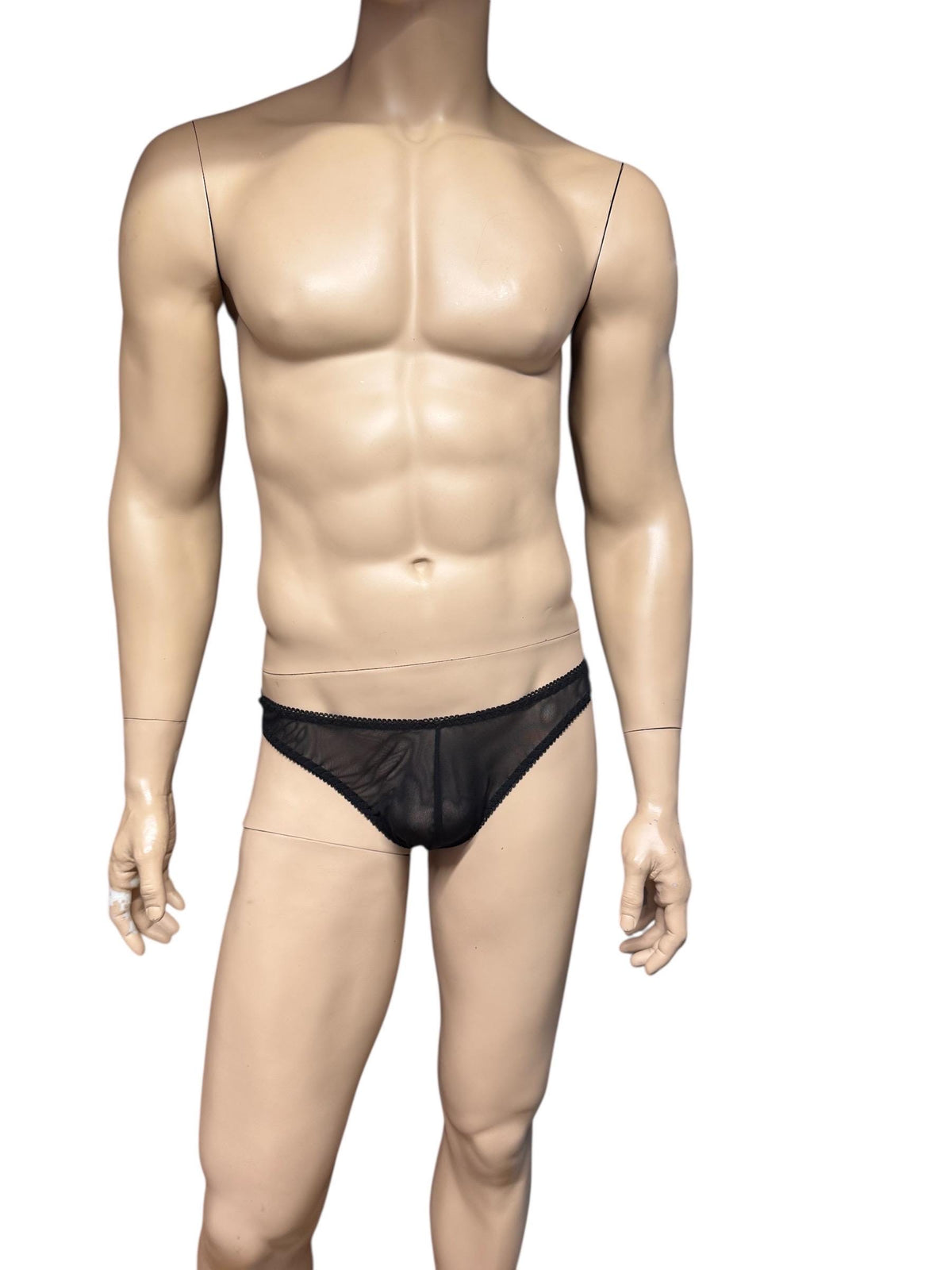 Men's Black Mesh Thong Briefs - Sexy Underwear for Him