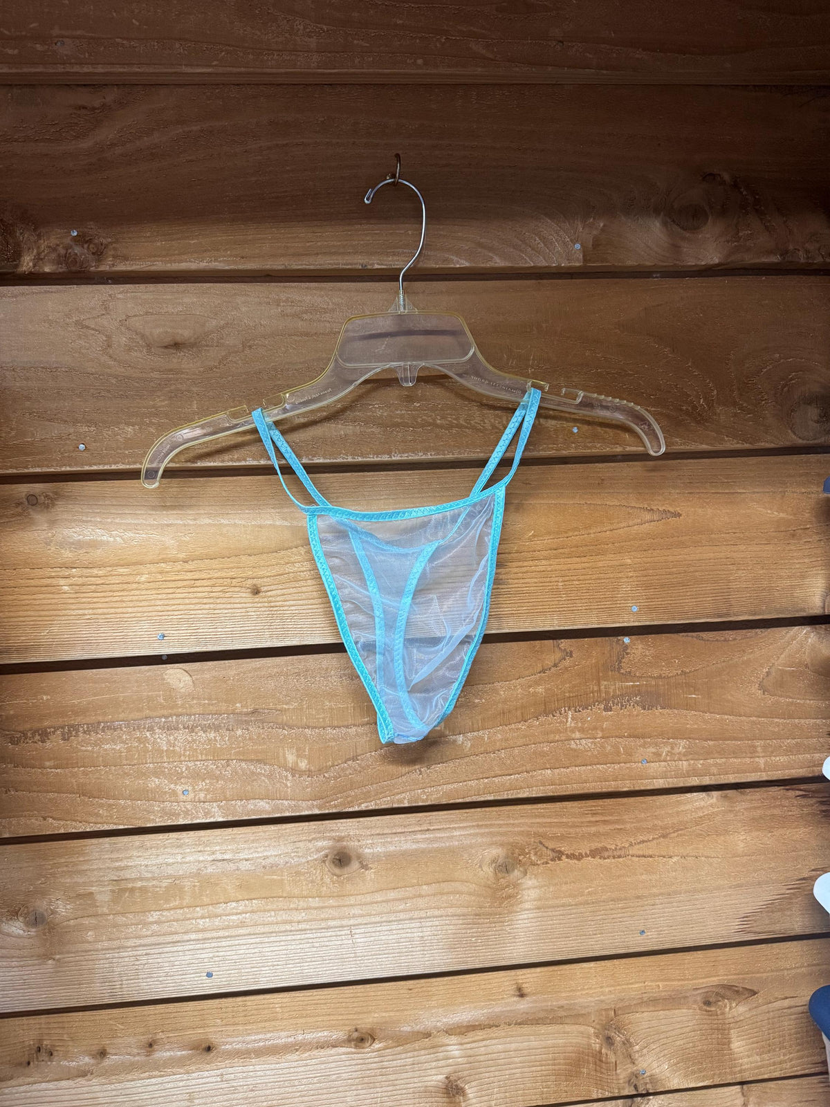 Men's Blue Chiffon Thong