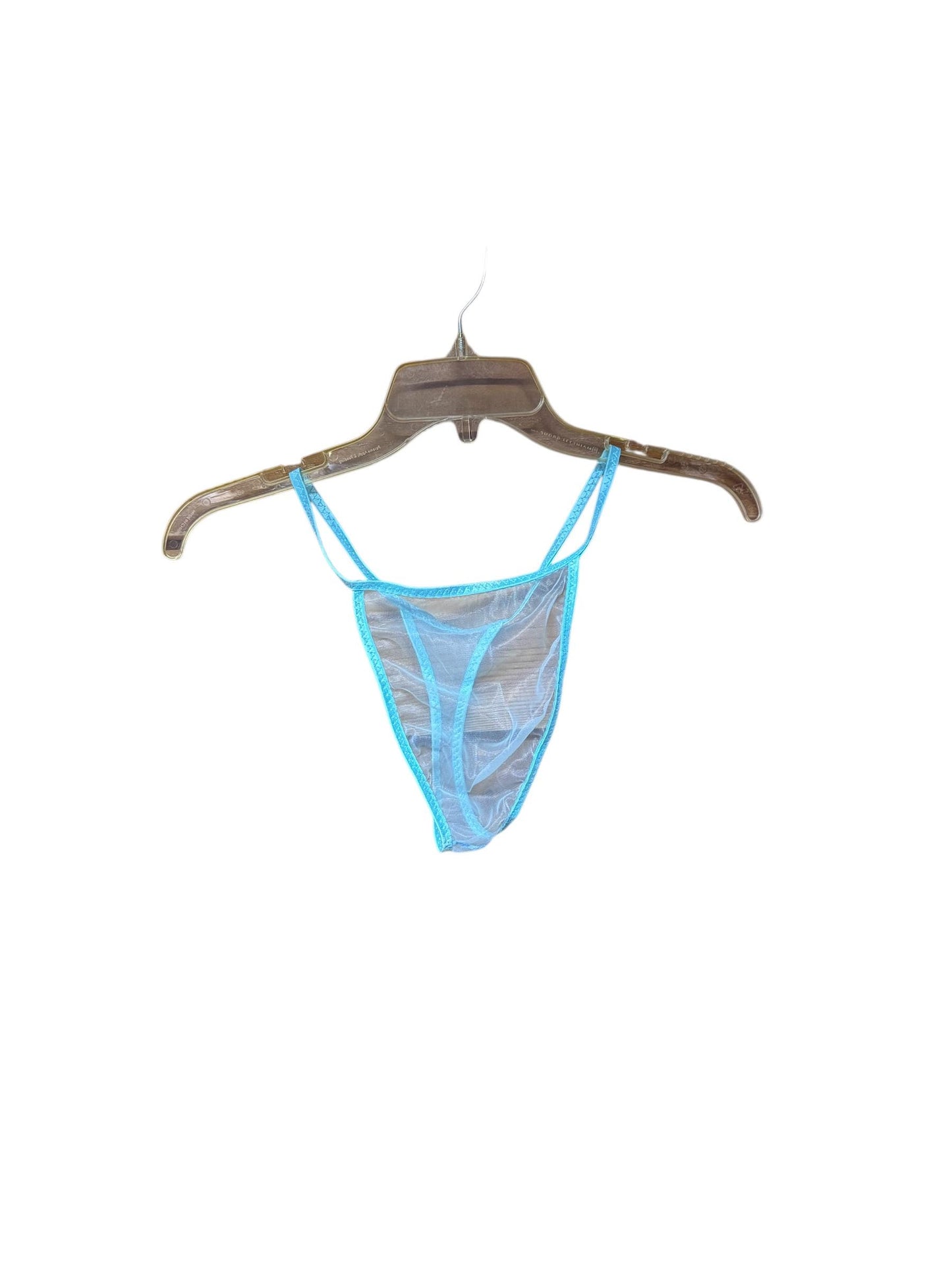 Men's Blue Chiffon Thong
