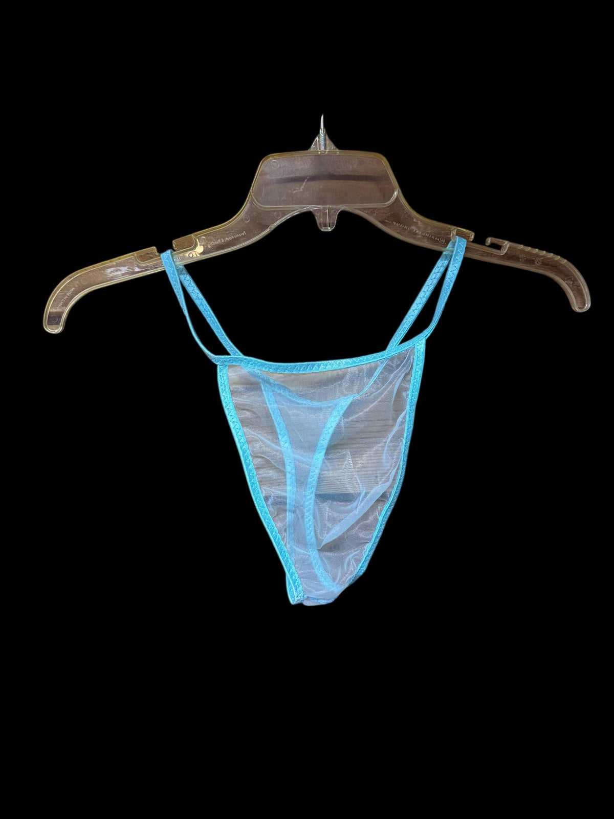 Men's Blue Chiffon Thong