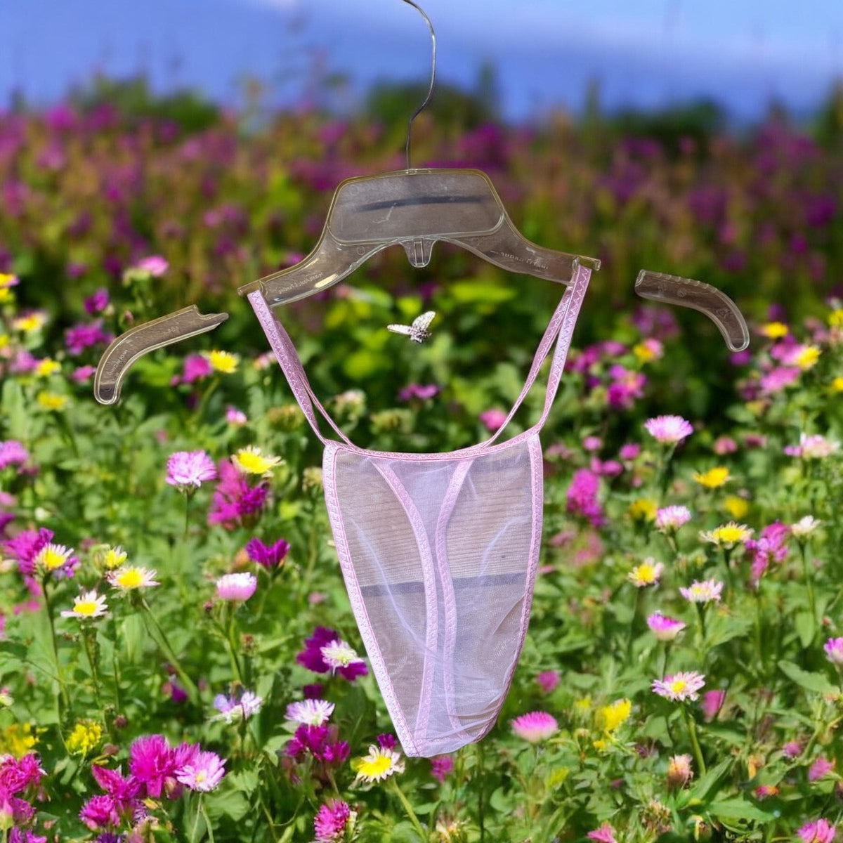 Men's Pink Chiffon Thong