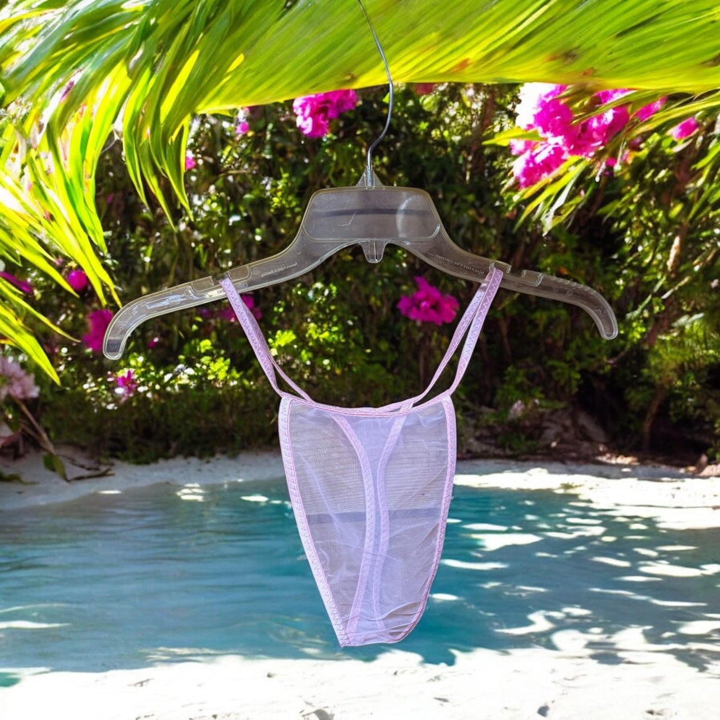 Men's Pink Chiffon Thong