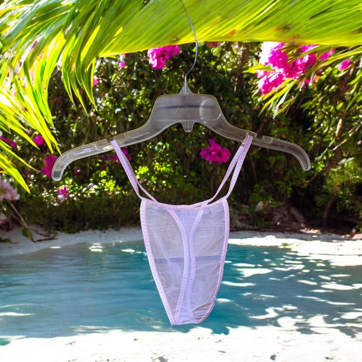 Men's Pink Chiffon Thong