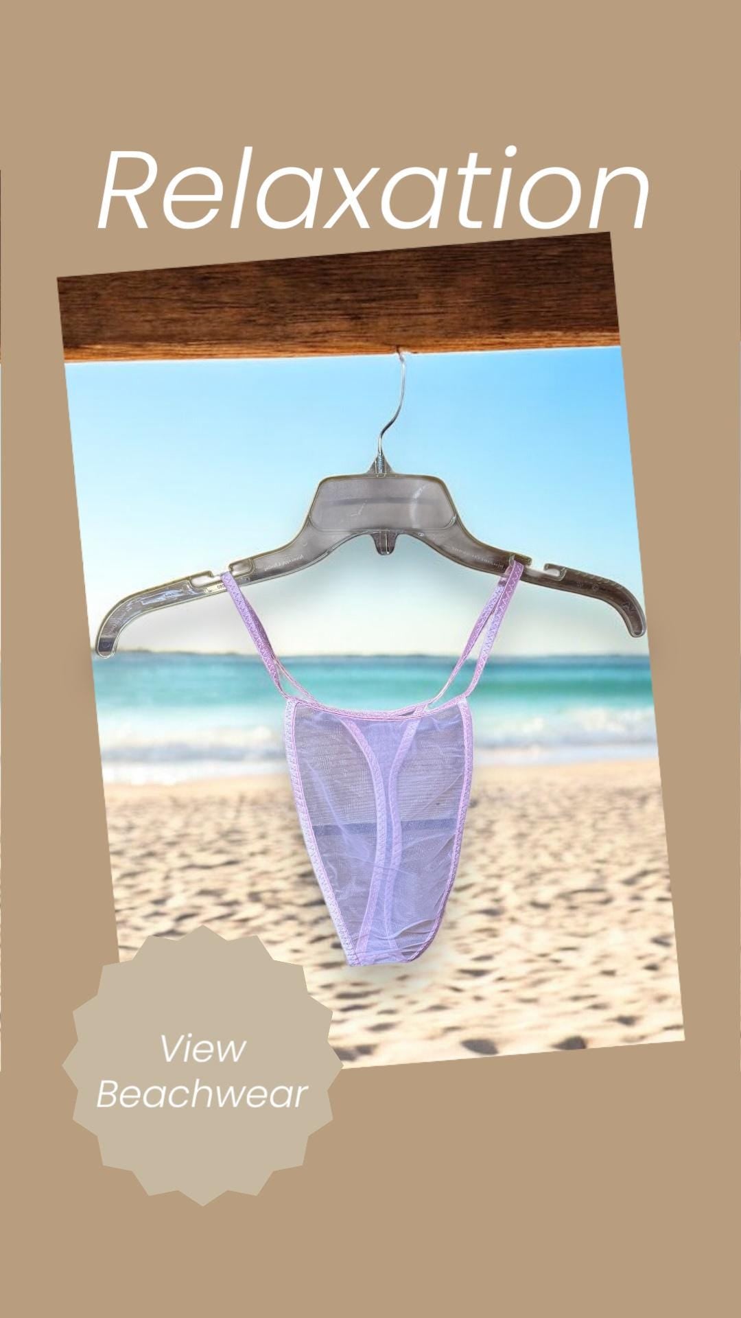 Men's Pink Chiffon Thong