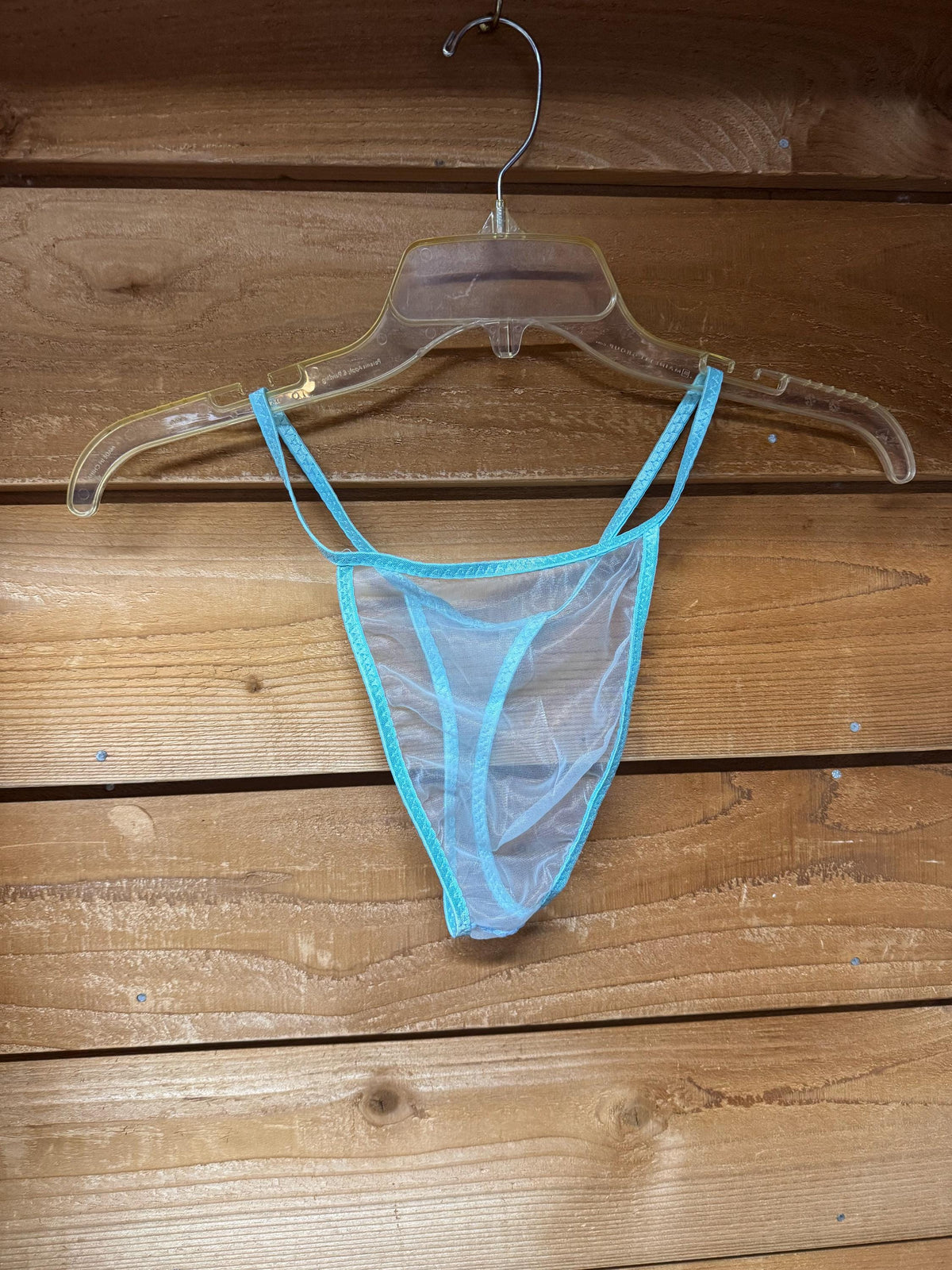 Men's Blue Chiffon Thong