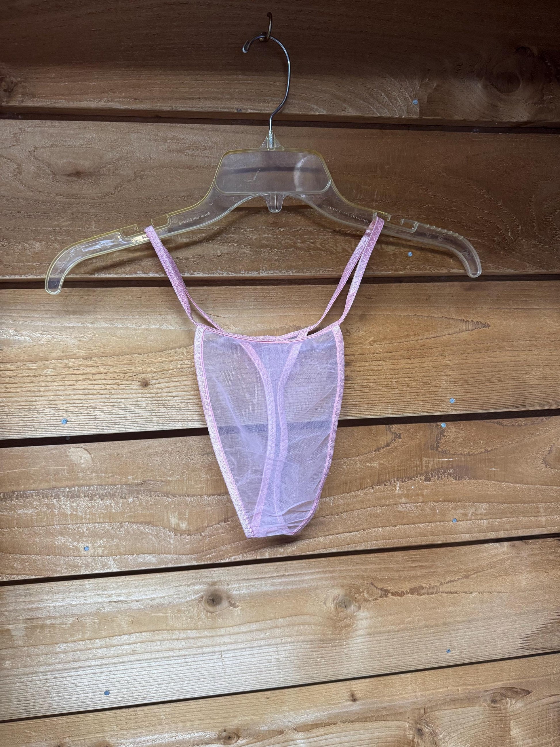 Men's Pink Chiffon Thong