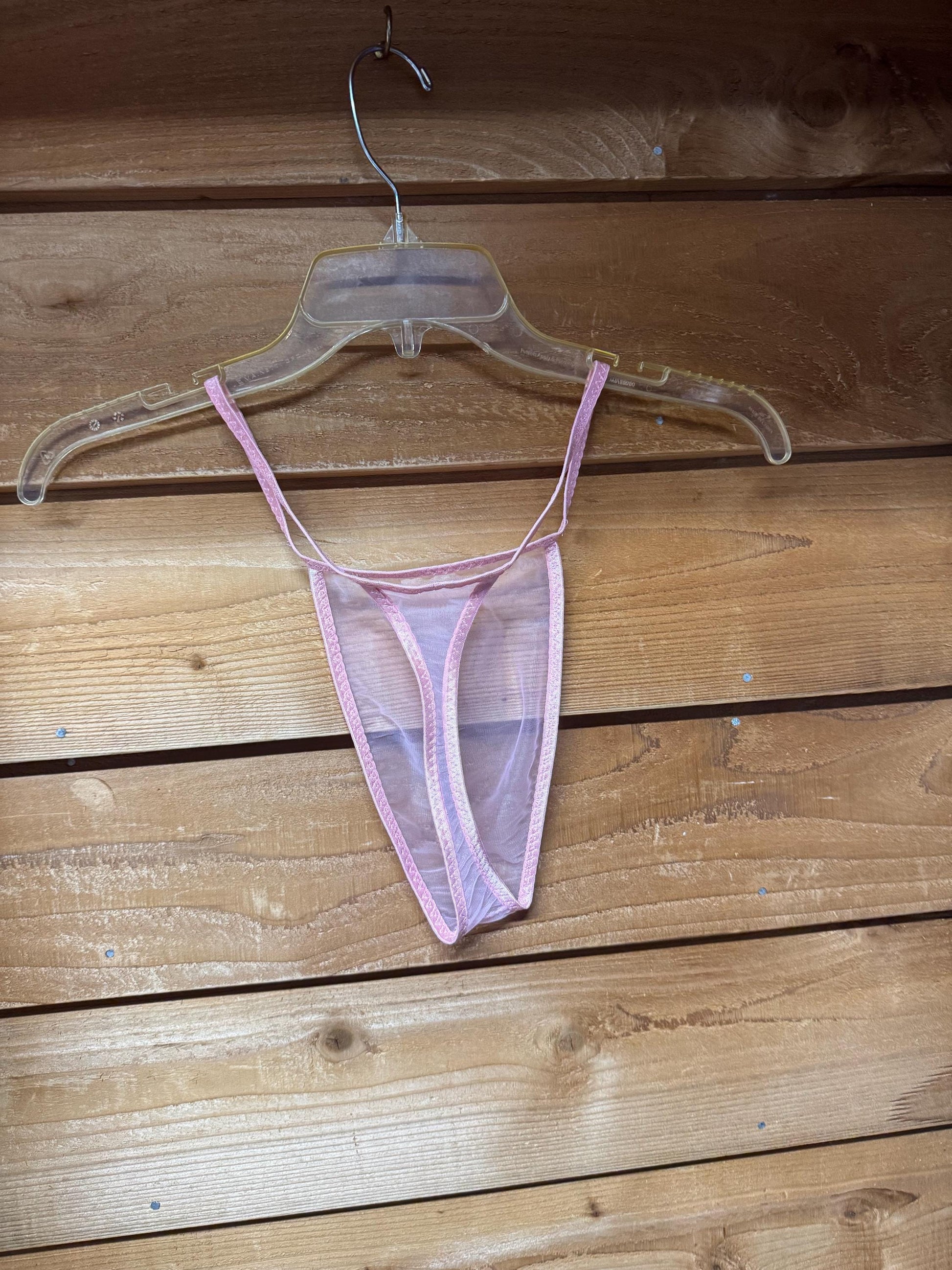 Men's Pink Chiffon Thong