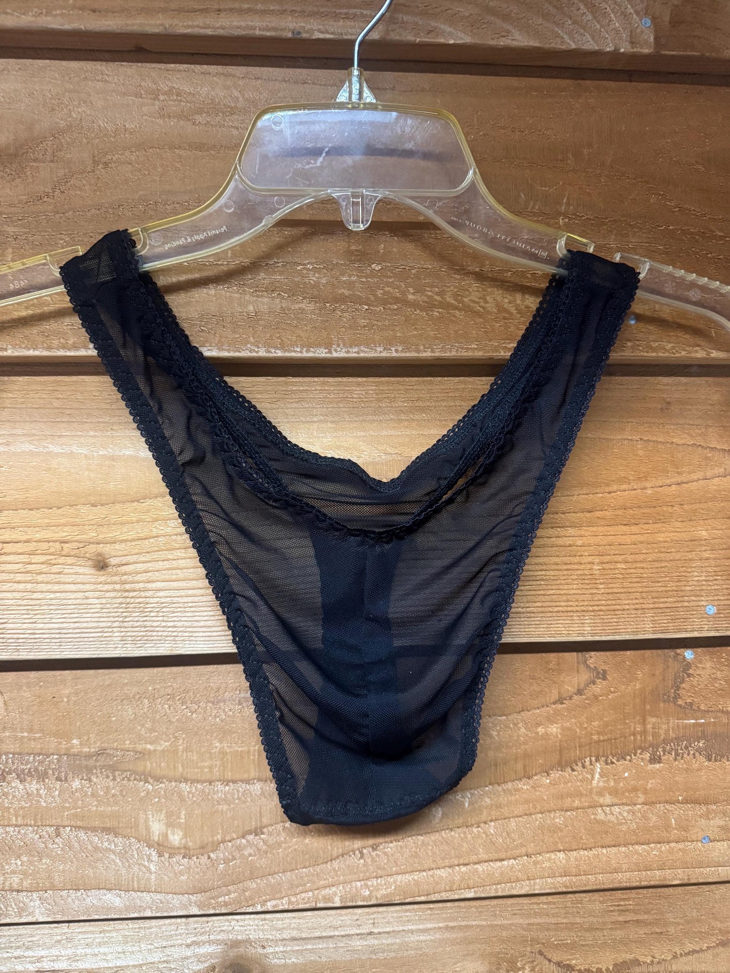 Men's Black Mesh Thong Briefs - Sexy Underwear for Him