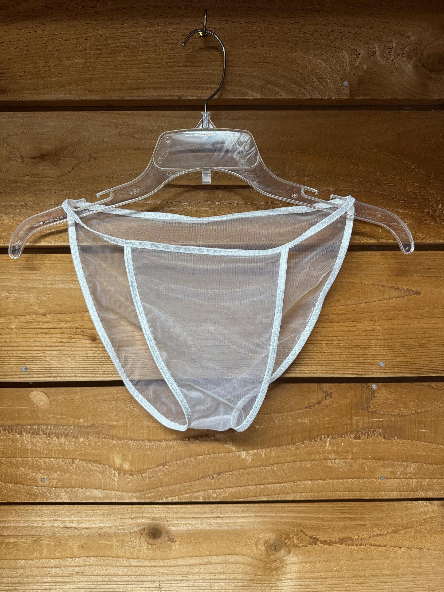 White Chiffon Men's Riviera Briefs | Sheer No-Pouch Underwear for Stylish Men