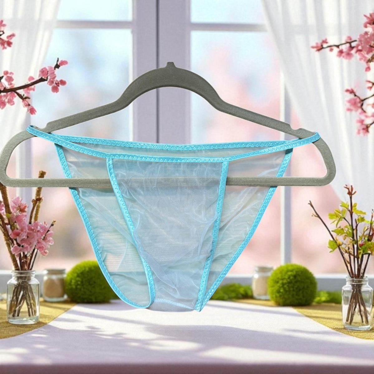 Blue Chiffon Men's Briefs