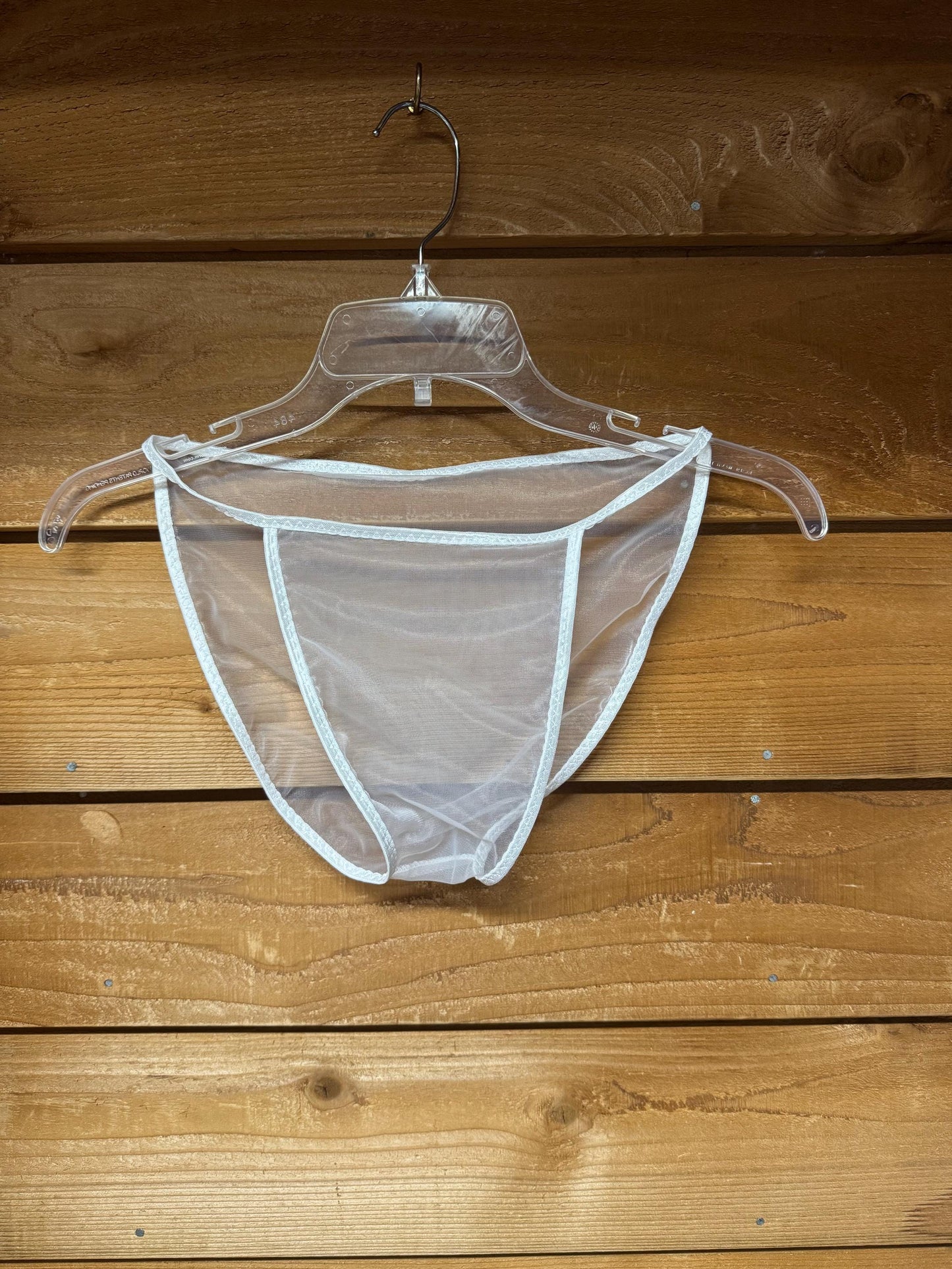 White Chiffon Men's Riviera Briefs | Sheer No-Pouch Underwear for Stylish Men