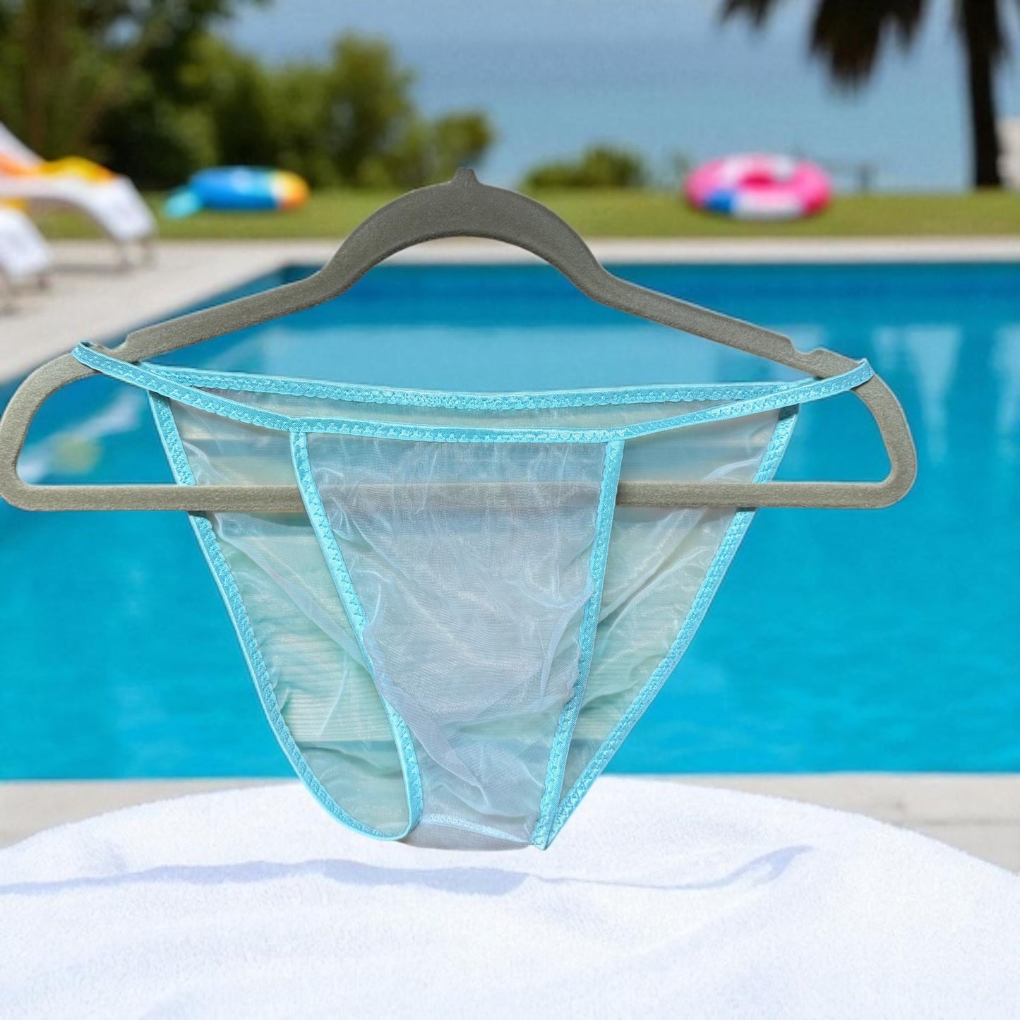 Blue Chiffon Men's Briefs