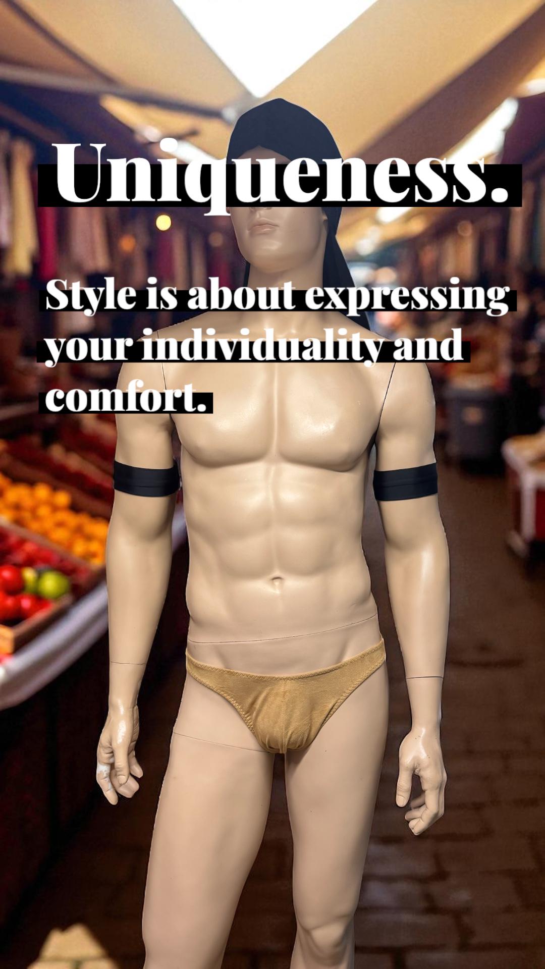 Lined Faux Suede Costume Underwear for Men - Unique Cosplay Accessory