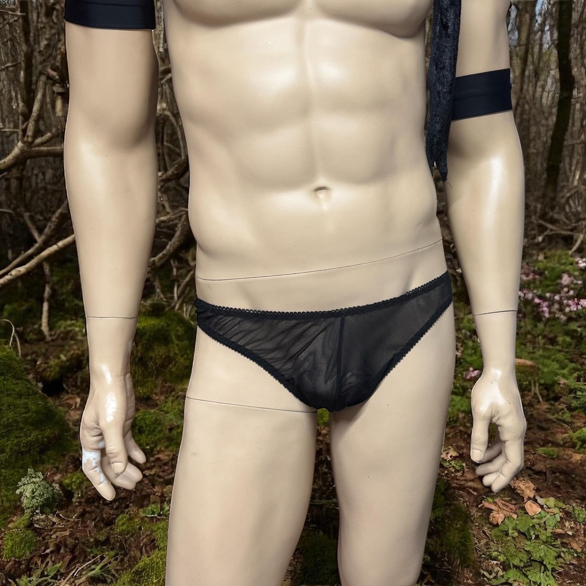 Men's Black Mesh Thong Briefs - Sexy Underwear for Him