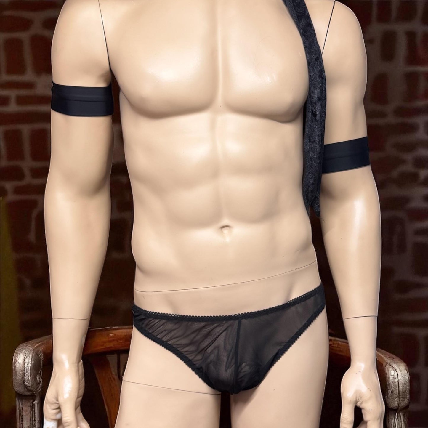 Men's Black Mesh Thong Briefs - Sexy Underwear for Him