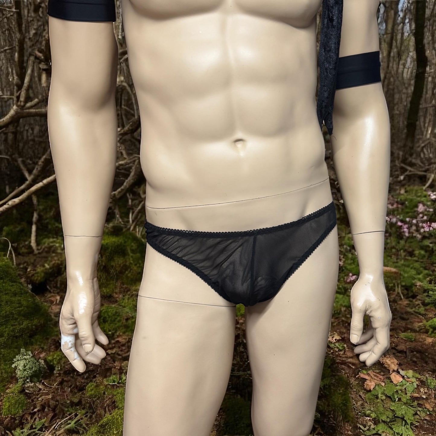 Men's Black Mesh Thong Briefs - Sexy Underwear for Him