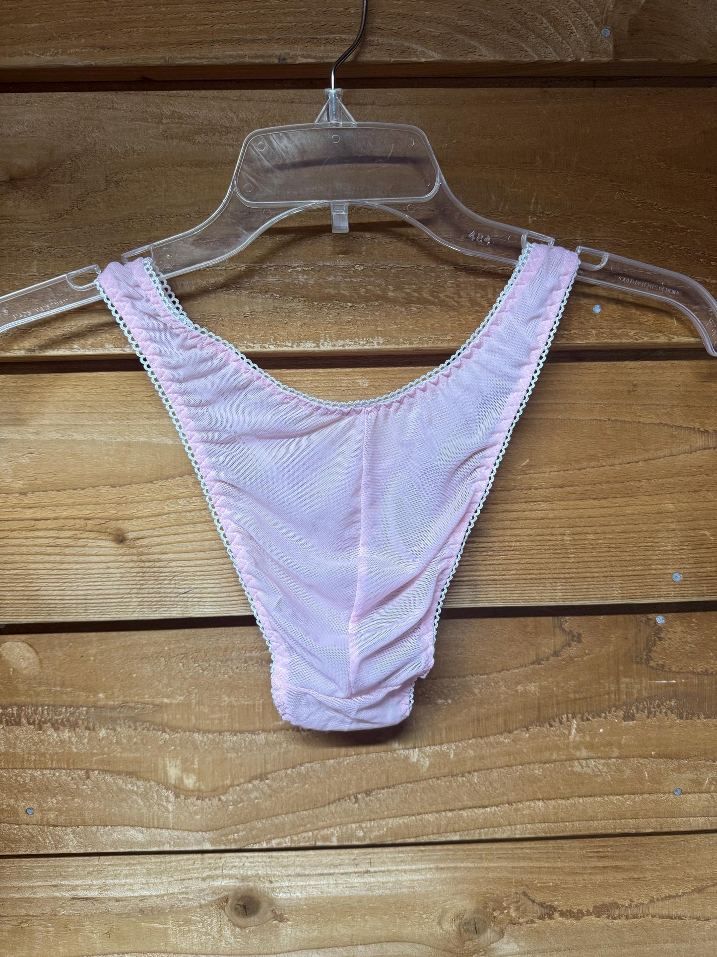 Men's Pink Mesh Thong Briefs - Sexy Underwear for Him