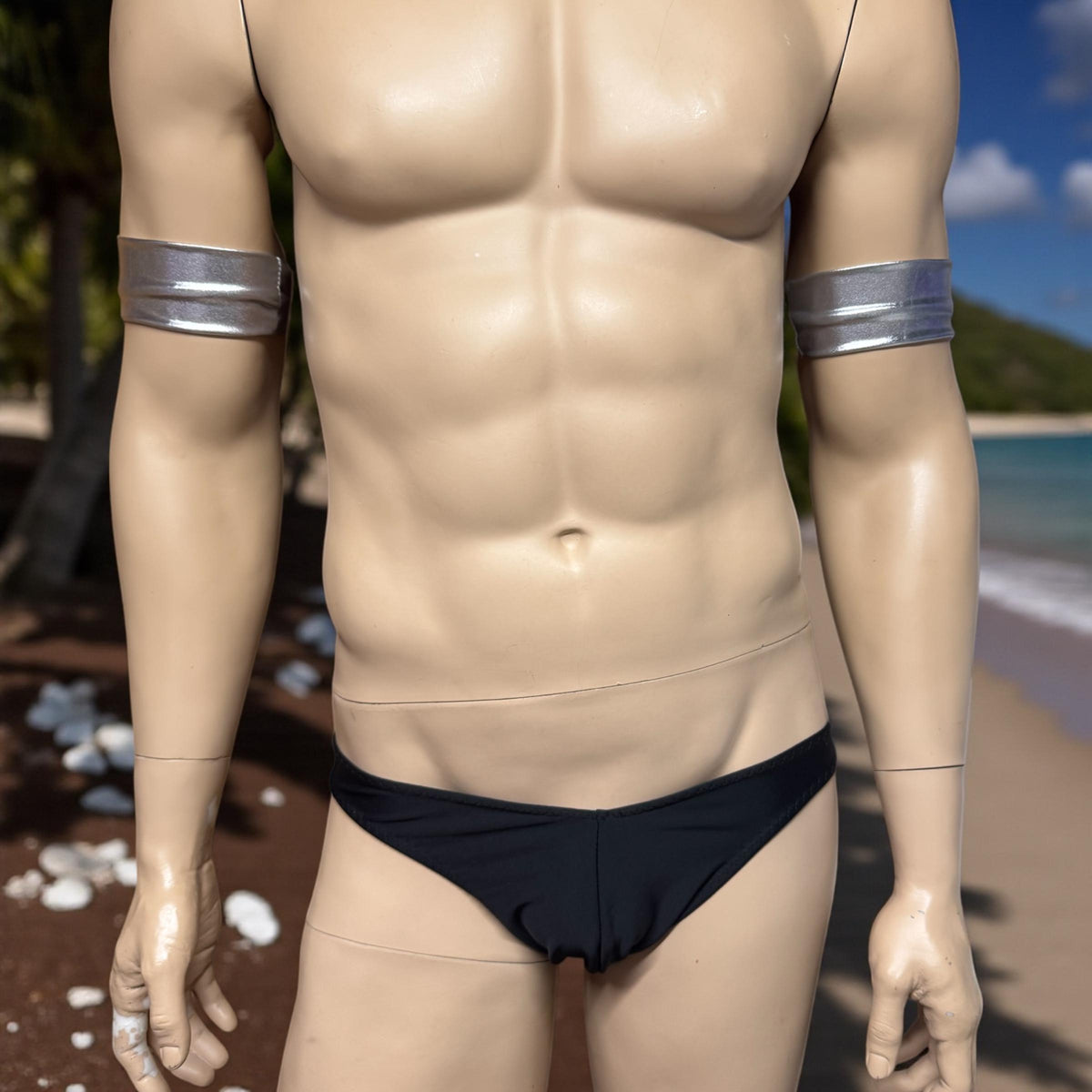 Men's Black Spandex Swim Briefs - Stylish Swimwear for Summer