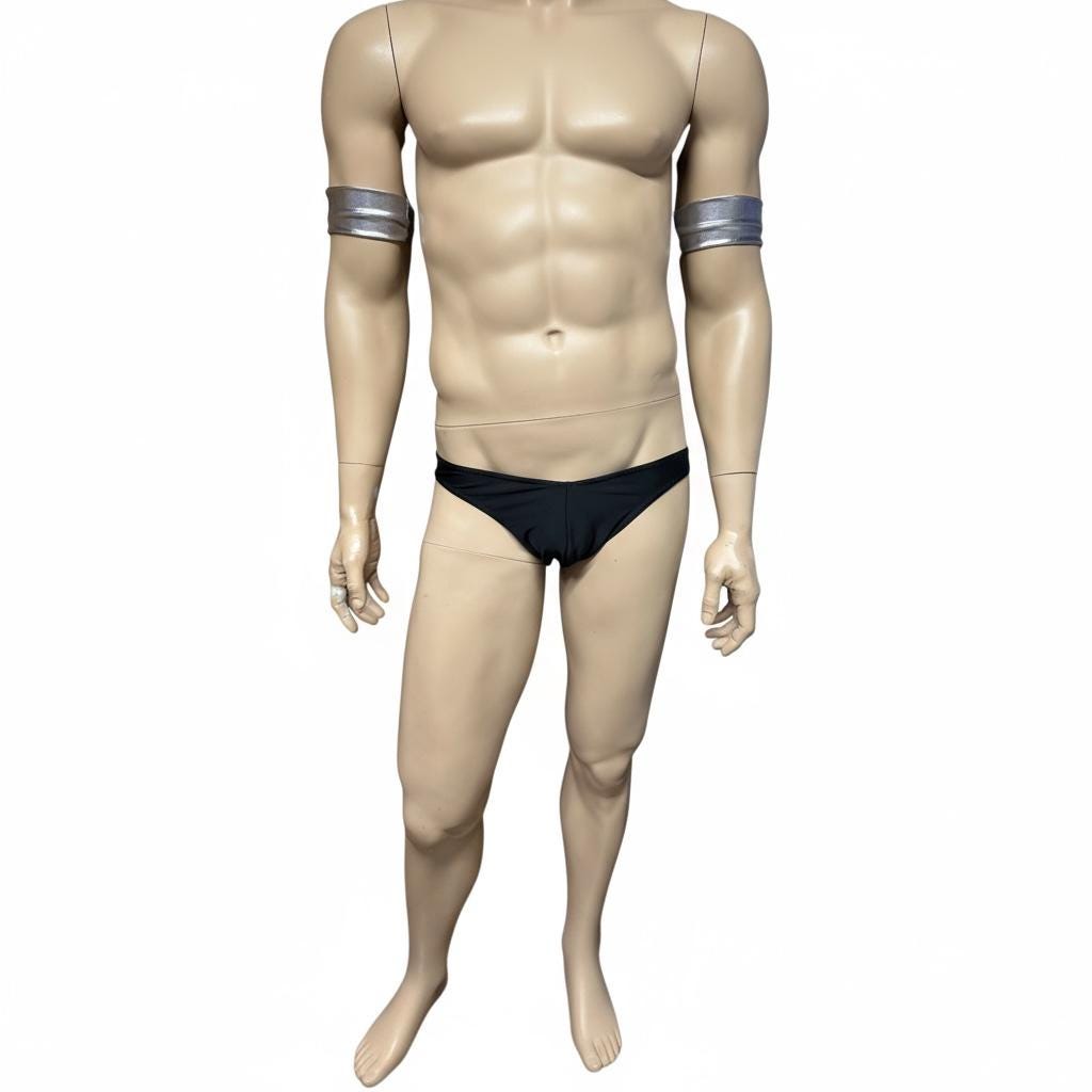 Men's Black Spandex Swim Briefs - Stylish Swimwear for Summer