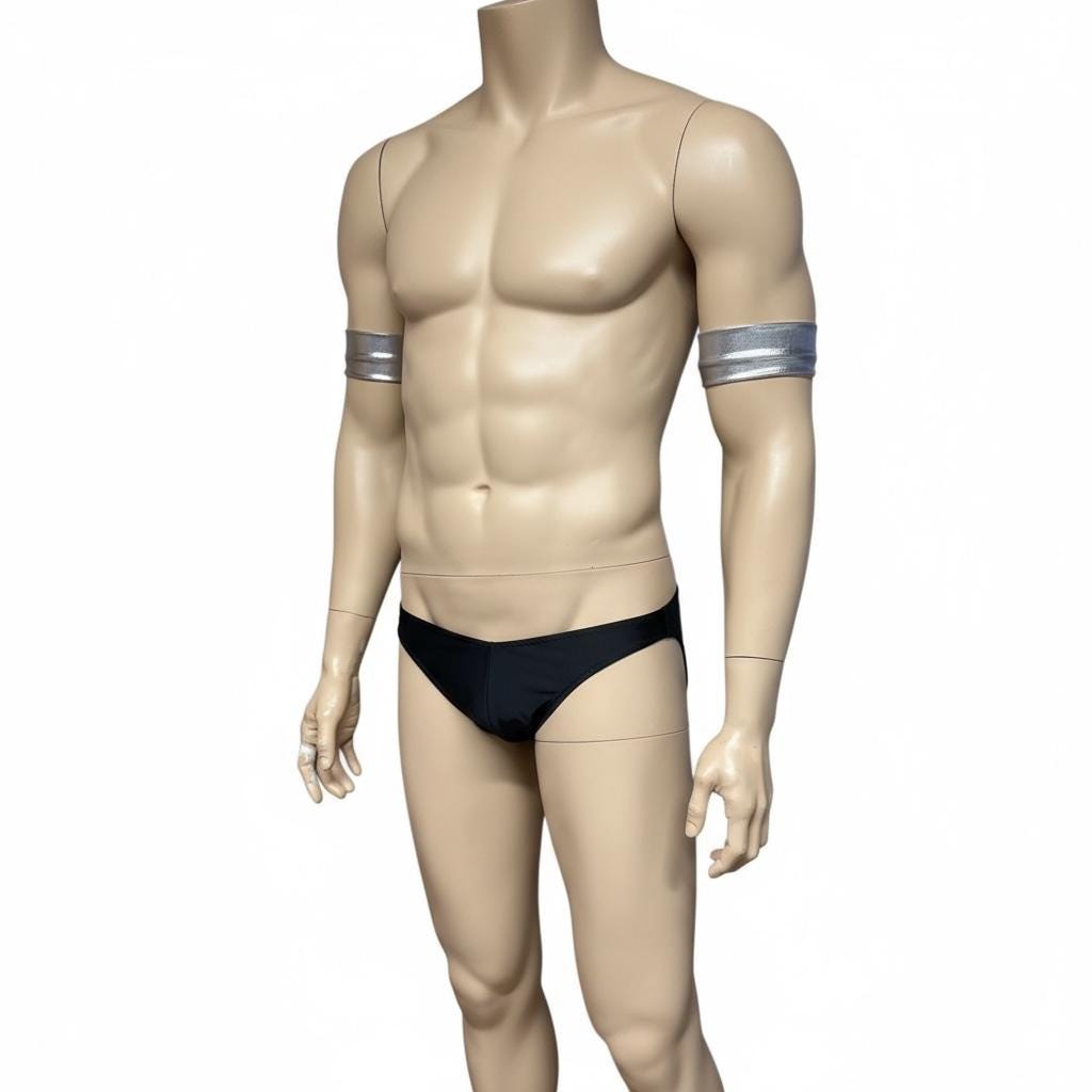Men's Black Spandex Swim Briefs - Stylish Swimwear for Summer