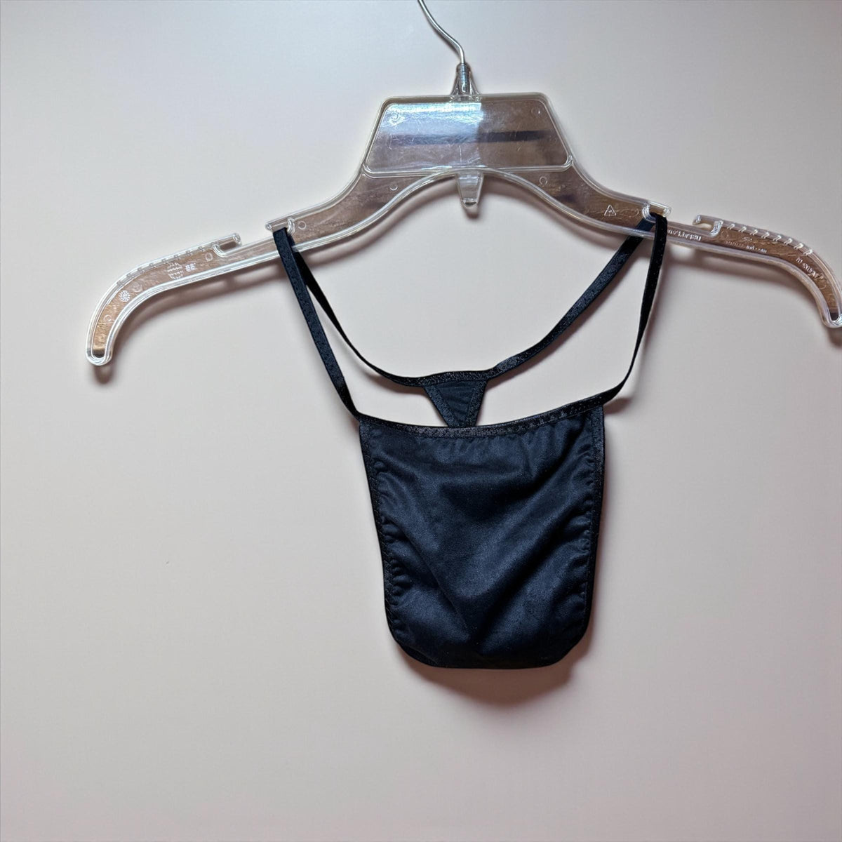 Men's Black Faux Suede G-String | Soft and Sleek Design