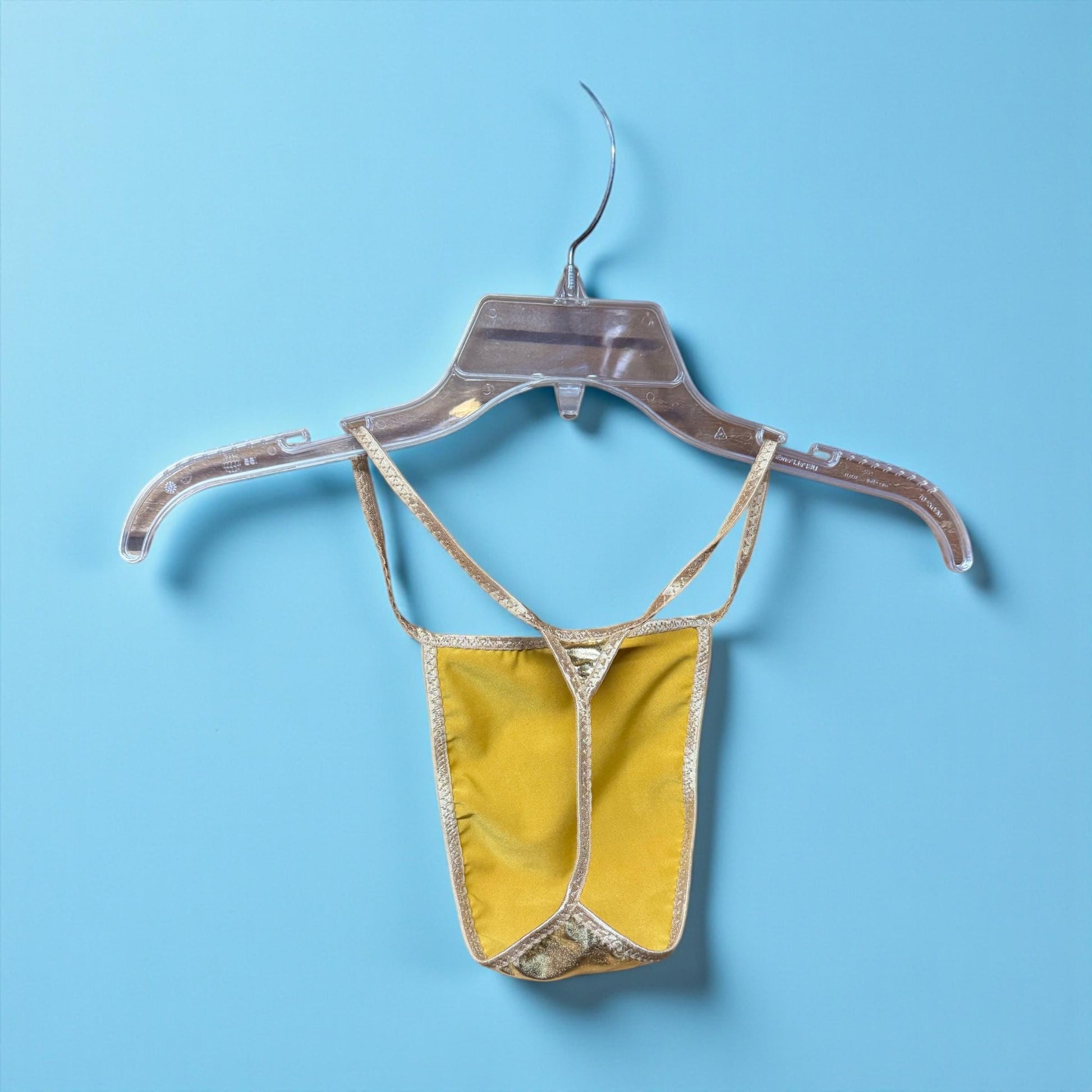 Gold Shiny G-String for Men | Bold & Eye-Catching Design