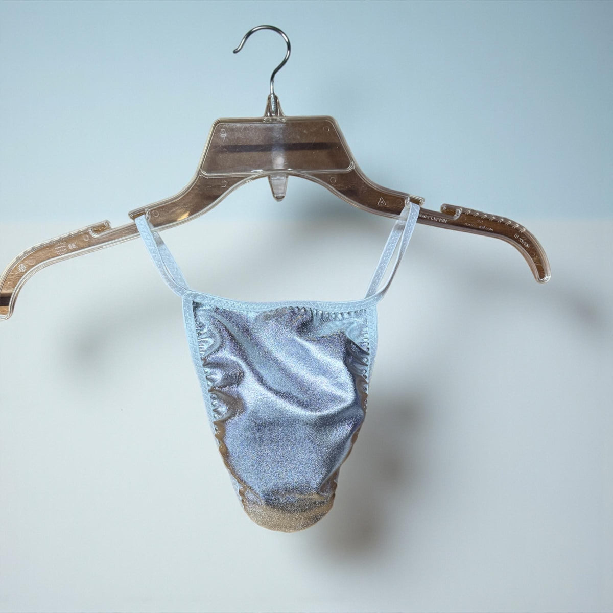 Silver Shiny G-String for Men | Bold & Eye-Catching Design