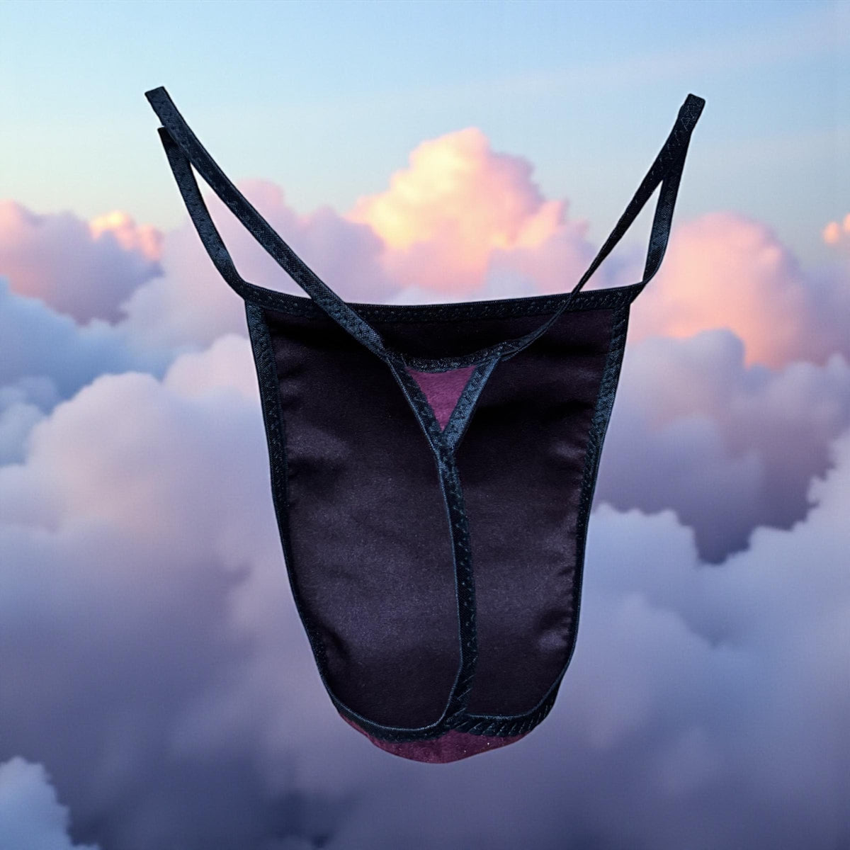 Men's Burgundy Faux Suede G-String | Soft and Sleek Design