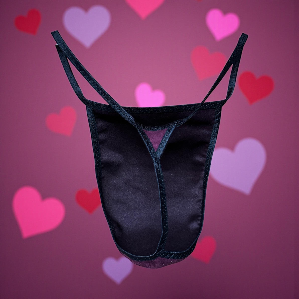 Men's Burgundy Faux Suede G-String | Soft and Sleek Design
