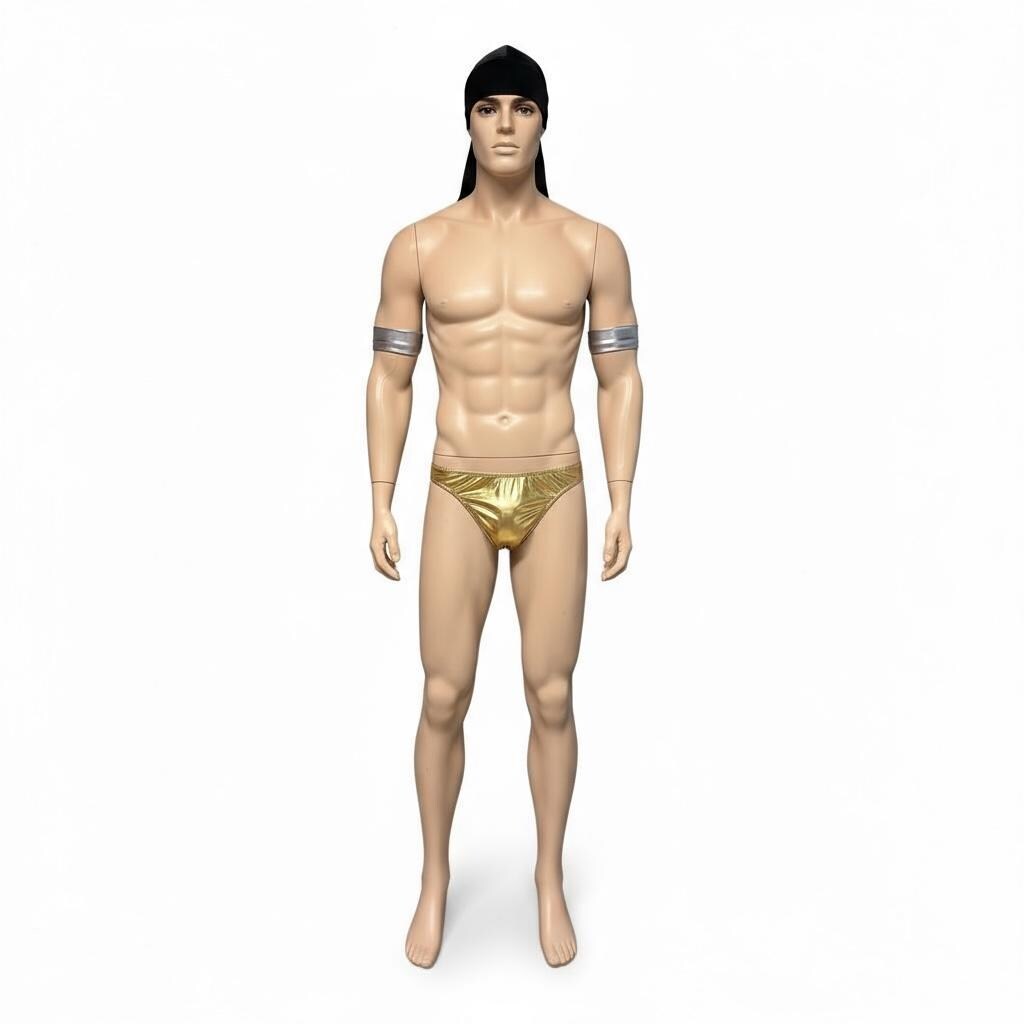 Shiny Gold Bikini Briefs for Men | Stylish Swimwear