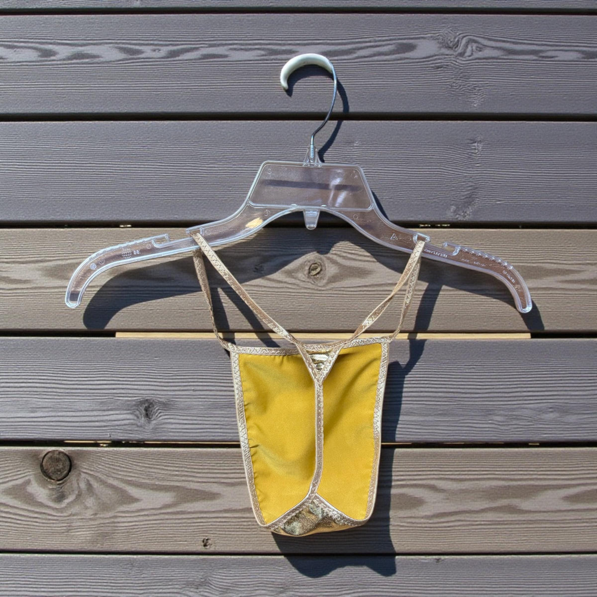 Gold Shiny G-String for Men | Bold & Eye-Catching Design