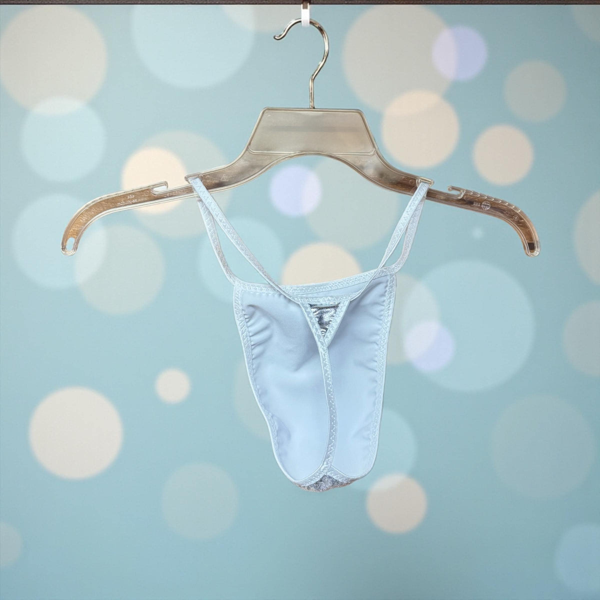 Silver Shiny G-String for Men | Bold & Eye-Catching Design