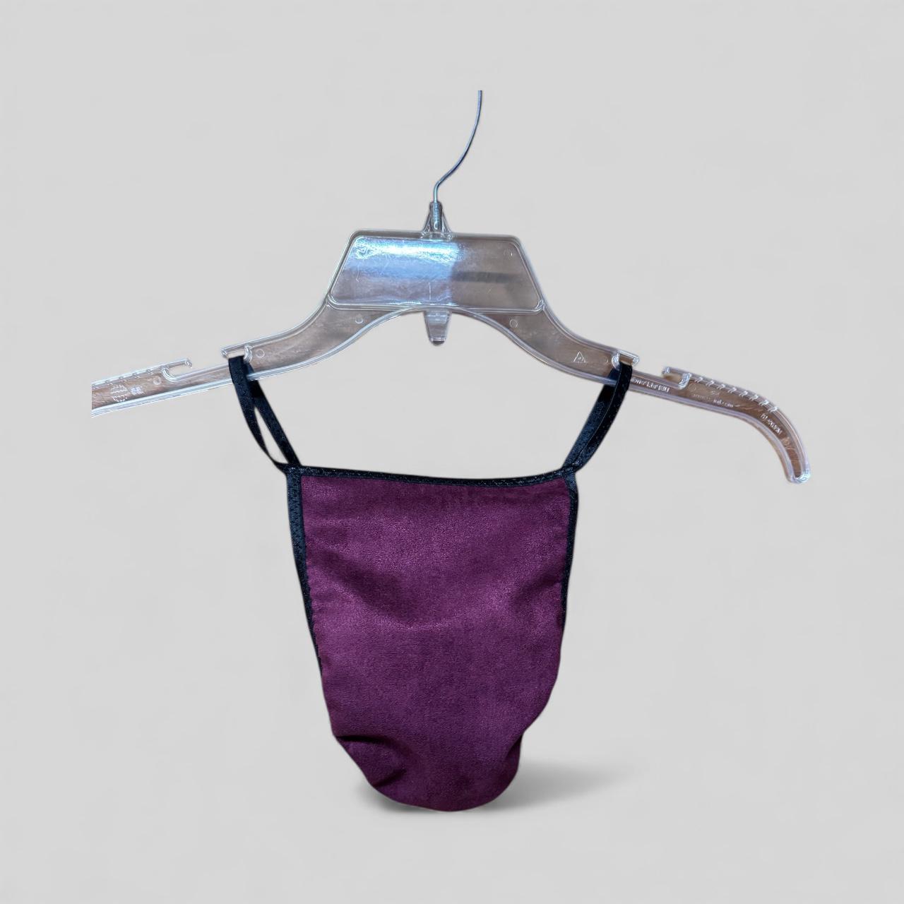 Men's Burgundy Faux Suede G-String | Soft and Sleek Design
