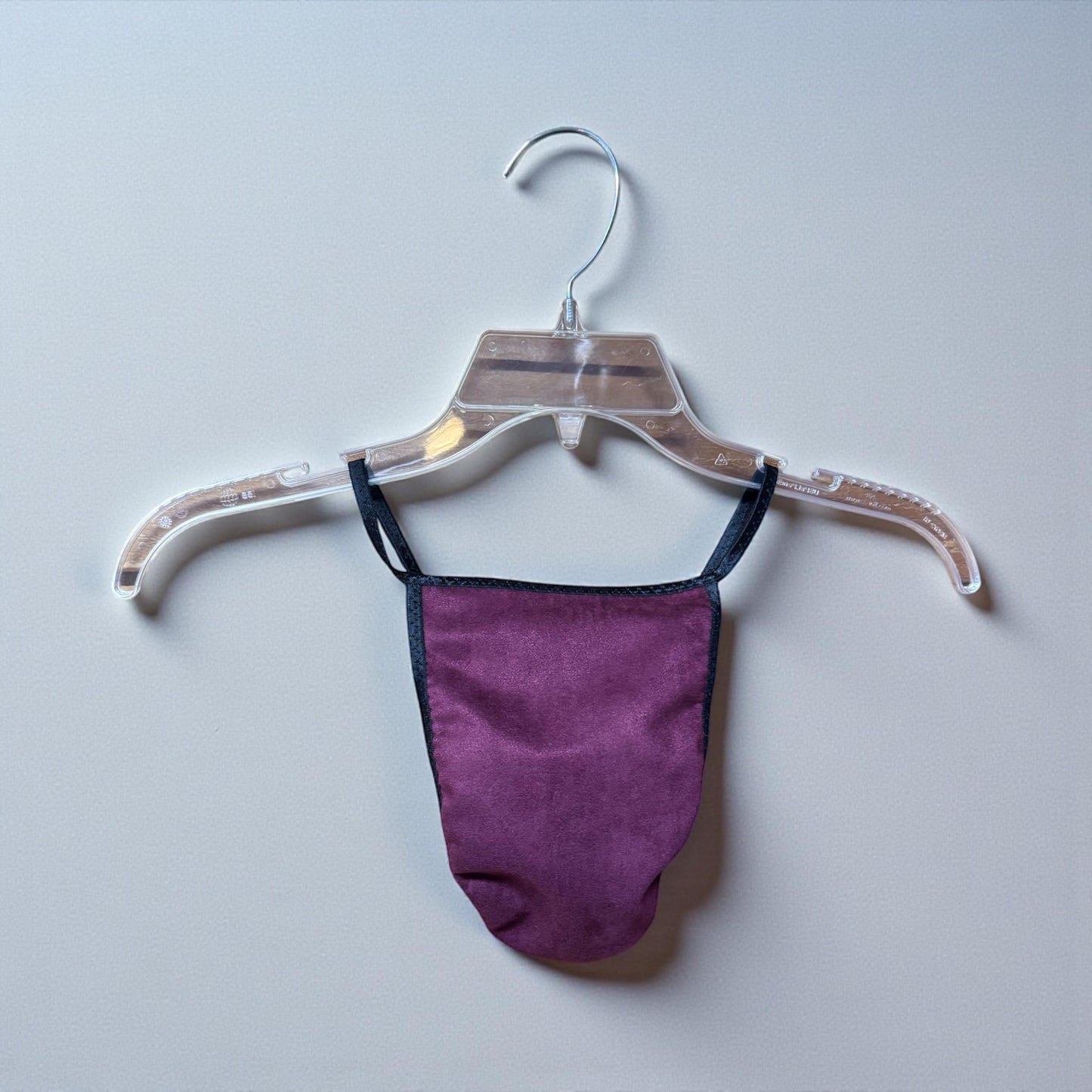Men's Burgundy Faux Suede G-String | Soft and Sleek Design