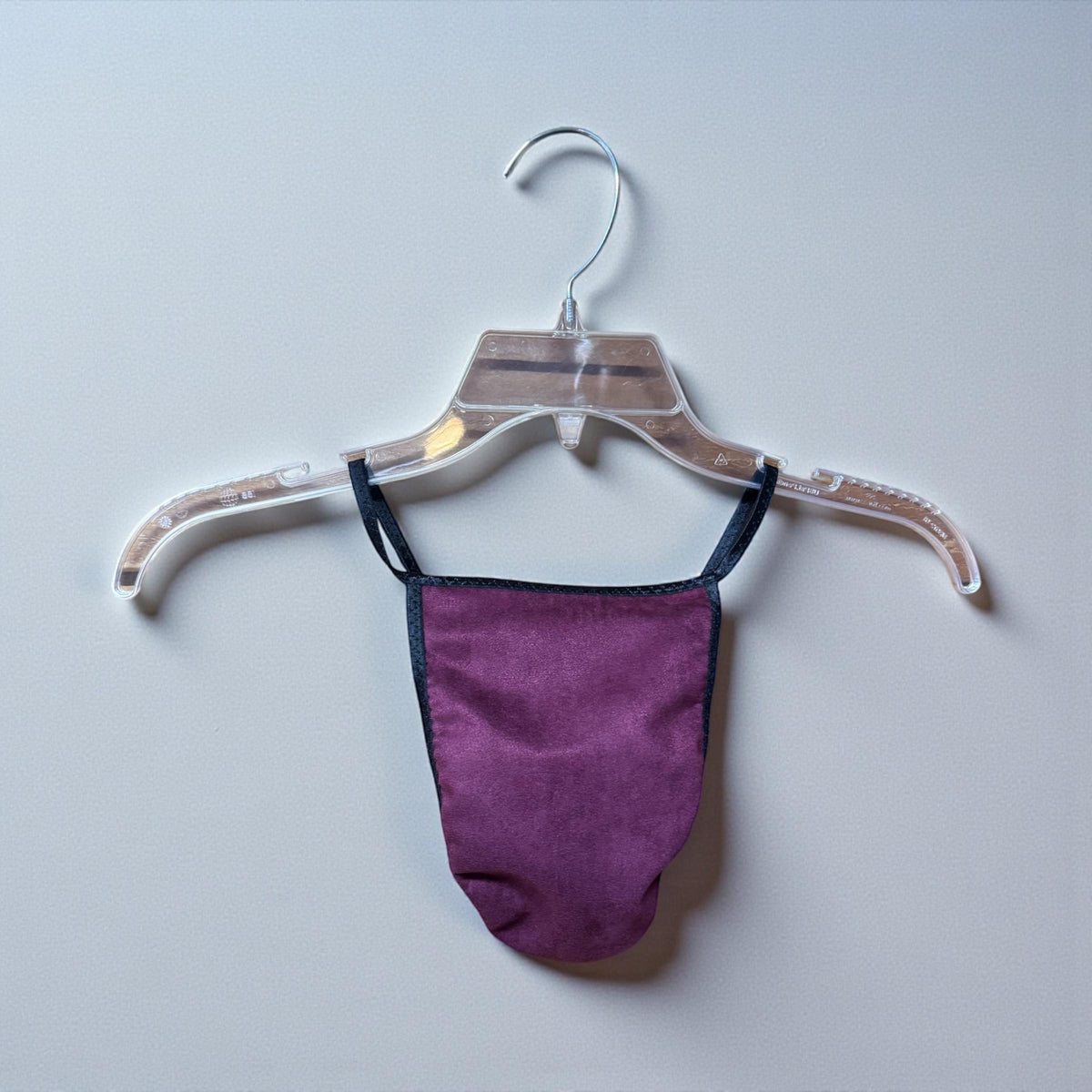 Men's Burgundy Faux Suede G-String | Soft and Sleek Design