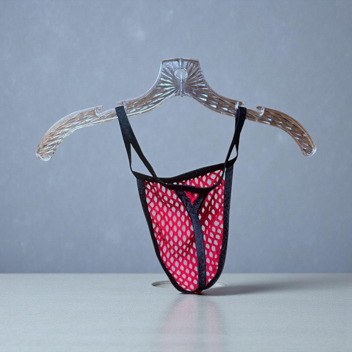 Men's Red Mesh Thong Underwear - Sexy and Breathable