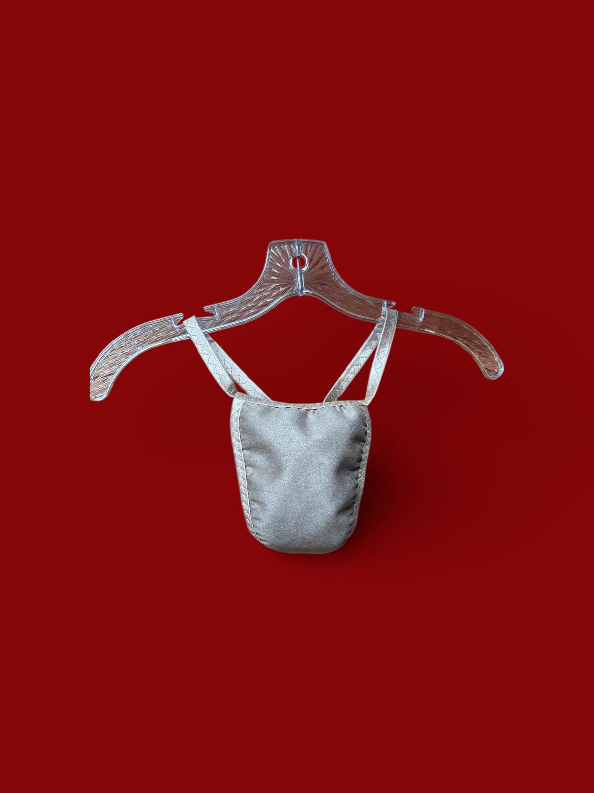 Men's Beige Faux Suede G-String | Soft and Sleek Design