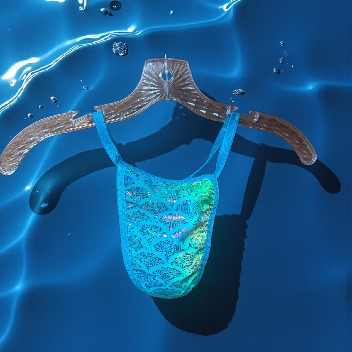 Men's Holographic Swim Thong G-String | Exotic Underwear for Pool Parties