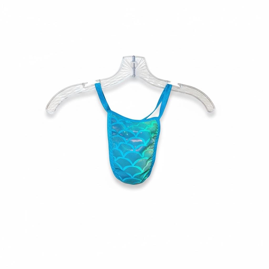Men's Holographic Swim Thong G-String | Exotic Underwear for Pool Parties