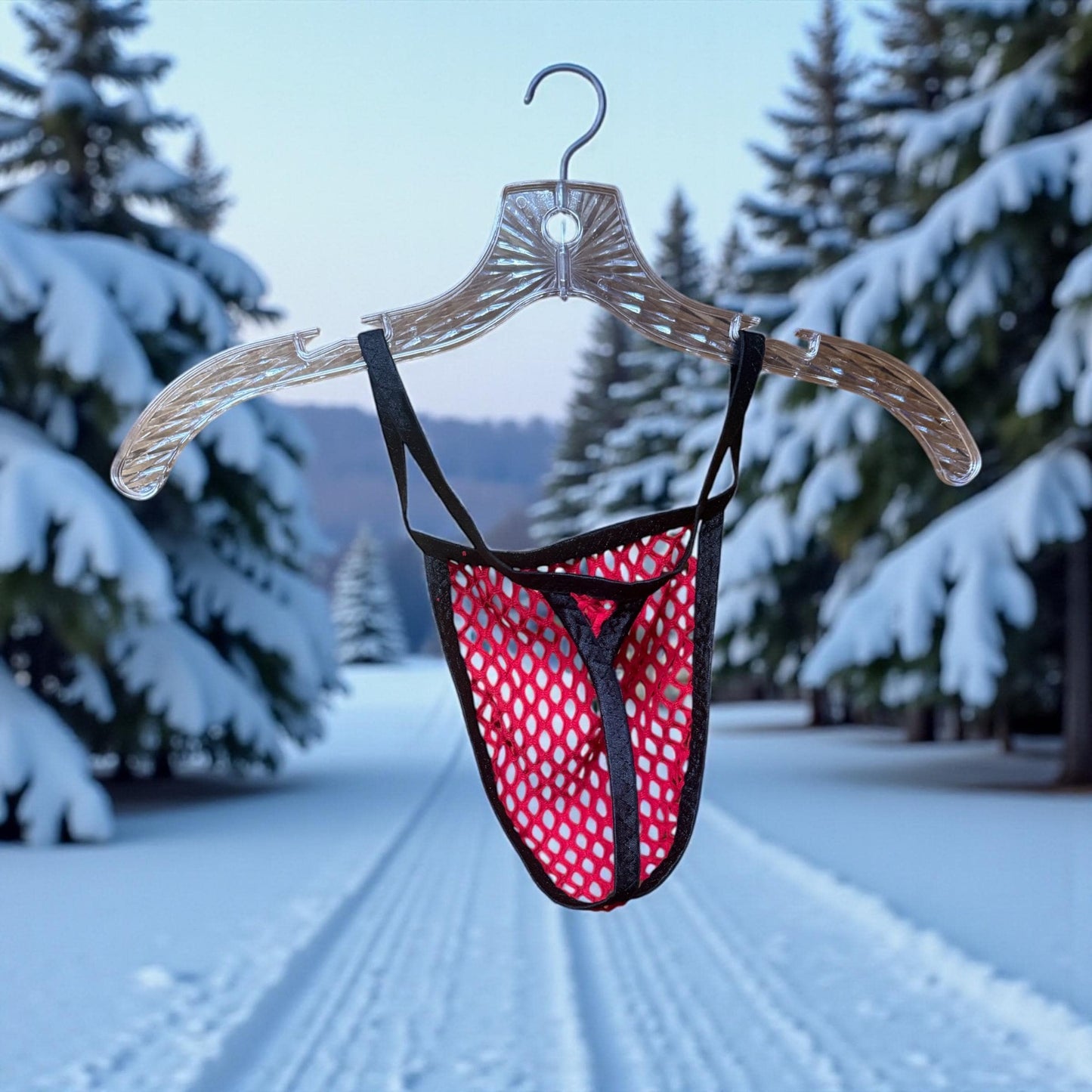 Men's Red Mesh Thong Underwear - Sexy and Breathable