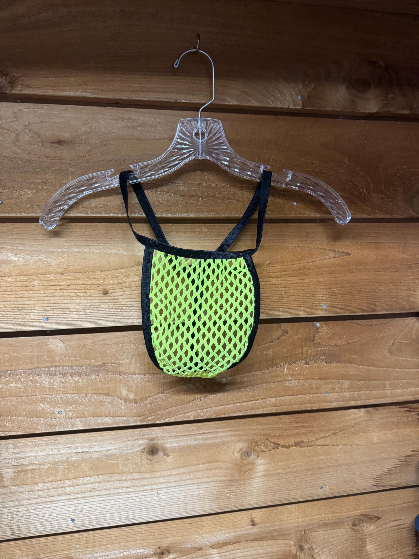 Neon Yellow Mesh Micro Thong for Men - Sexy Underwear