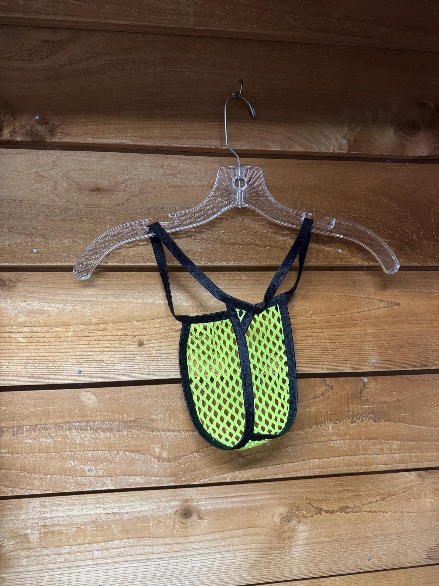 Neon Yellow Mesh Micro Thong for Men - Sexy Underwear